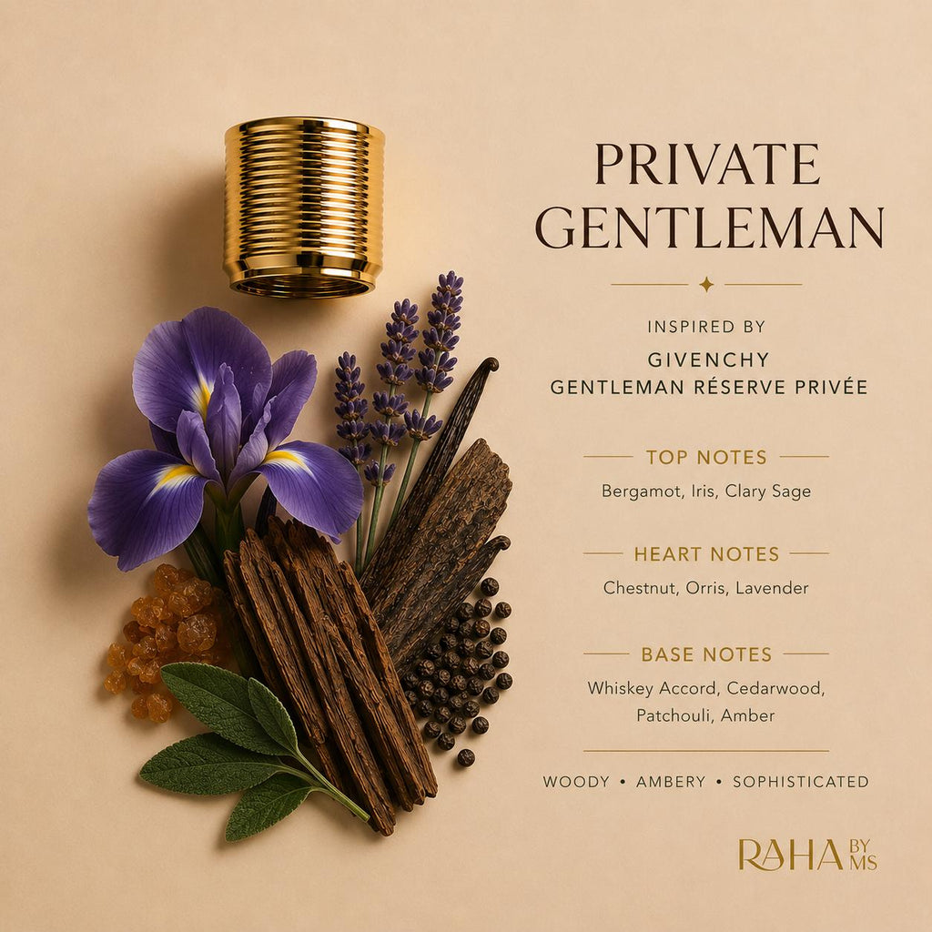 Private Gentleman – Inspired by Gentleman Réserve Privée | Whiskey & Iris Woody Eau de Parfum